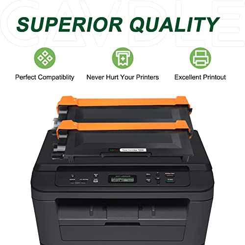 Compatible 2PK TN660 Toner Cartridge Replacement for Brother TN660 TN630 Toner Cartridge Black for Brother HL-L2300D HL-L2320D HL-L2340DW HL-L2360DW HL-L2380DW MFC-L2720DW DCP-L2540DW
