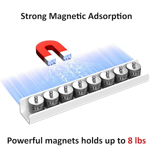 White Magnetic Book Shelf for Whiteboard - Strong Adhesion, Reusable Classroom & Office Organizer - 2 Pieces