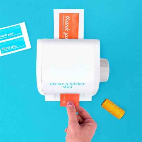 Xyron Create-A-Sticker, Mini, 2.5¡± Sticker and Label Maker Machine, Portable, Includes Permanent Adhesive, Pre-Loaded (XRN250-CFTEN)