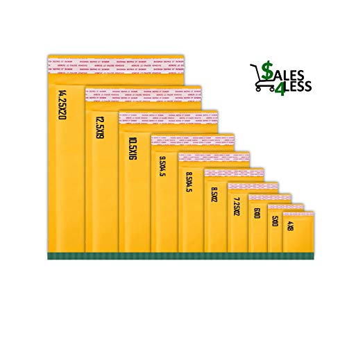 #2 8.5x12 Inches Kraft Bubble Mailers Shipping Padded Envelopes Pack of 100, Gold (KBM8512-100)