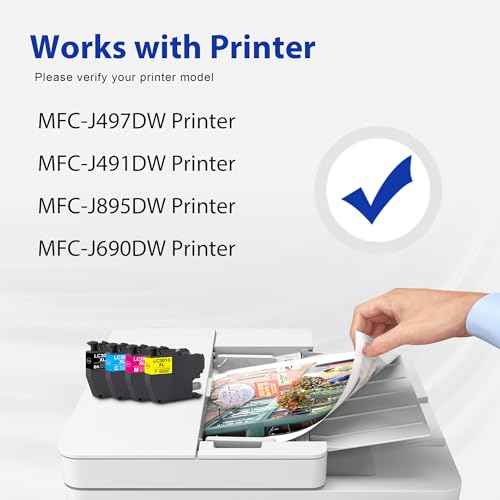 LC3013 XL Ink Cartridges High Yield Compatible for Brother LC3013 Ink for MFC-J491DW MFC-J497DW MFC-J690DW MFC-J895DW Printer - BK/C/M/Y