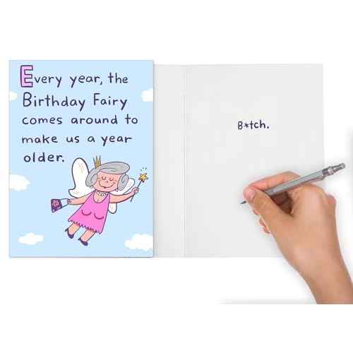 Funny Birthday Card for Women, Men, Husband, Wife, Friends and Coworkers (Birthday Fairy)