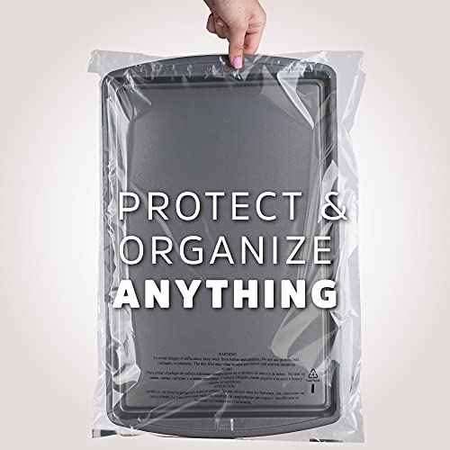 GPI - 100 Count 12" X 18" Clear Self Seal Poly Bags - 1.5 Mil Extra Large Peel & Seal Polybags with Permanent Adhesive Strip & Suffocation Warning for Packaging & Shipping T Shirts & Clothing.