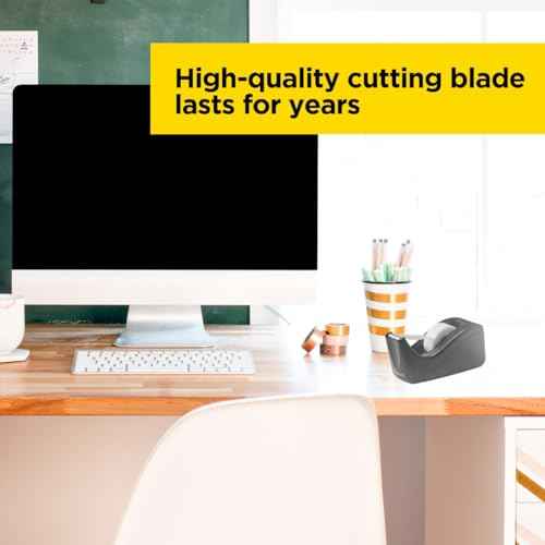 Scotch Desktop Tape Dispenser, Black Two-Tone, 1 Dispenser/Pack (C60-BK)