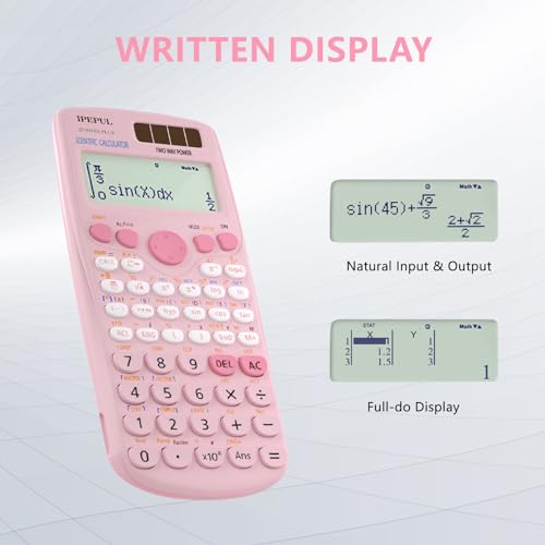 iPepul Pink Scientific Calculator with 417 Functions - Math & Engineering