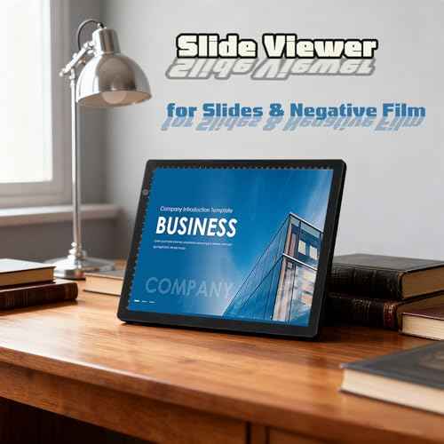 Slide Viewer Light Box for Slide Negative Film Scanning, 3 Brightness Backlight, APP Editing, Ultra Thin Soft Light Box Scanner LED Slide Scanner with USB Powered