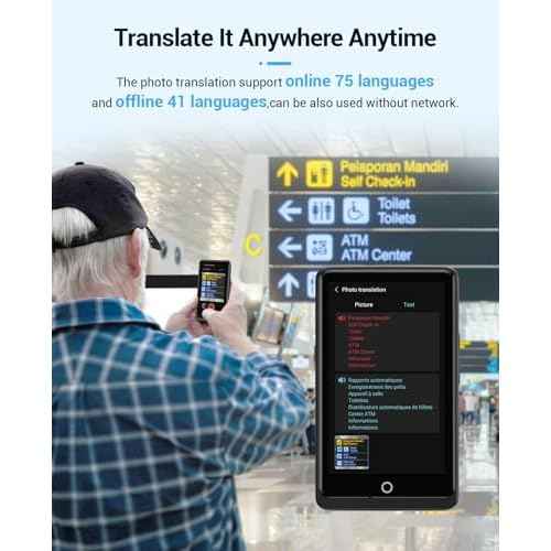 Language Translator Device,AI Inteligente Translator 2025,Support 139 Languages and Accents Portable Instant Translation with 4.1¡±Screen,Upgraded Chip,16GB Storage Space for Travel Business Learning