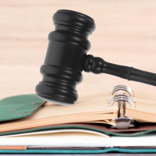 Wooden Gavel and Sound Block Set for Judge, Lawyer, Auction & Courtroom Use