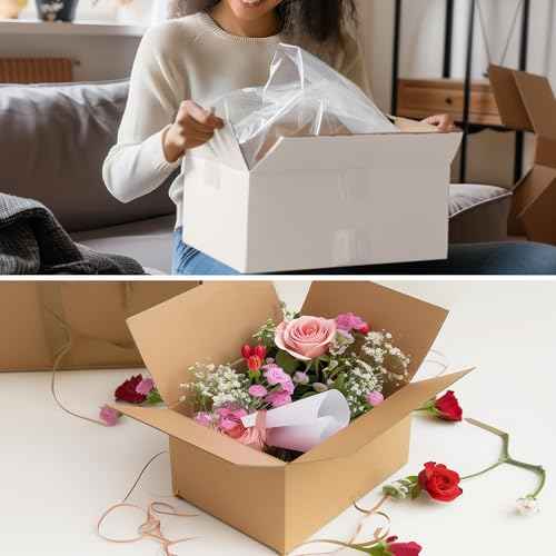 45 Pack 10x7x5" White Cardboard Shipping Boxes, Medium Mailing Boxes For Small Business for Packing, Moving and Storage