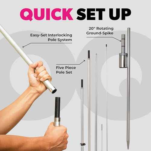 LookOurWay Feather Flag Pole Kit - 12 Feet Tall Advertising Flag Banner with Fiberglass Pole Kit and Ground Spike for Business Promotion - Furniture & Mattress Store - Liquidation Sale