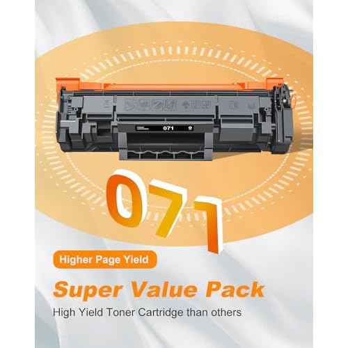 071 Black Toner Cartridge 1 Pack Compatible Replacement for Canon 071 071H Black Toner to Work for Canon imageCLASS LBP122dw LBP122 LBP120 MF270 Mf272dw Mf273dw Mf275dw Printers