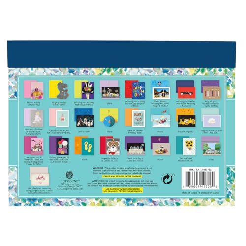 Hand-Crafted All Occasion Greeting Cards, 25 Count