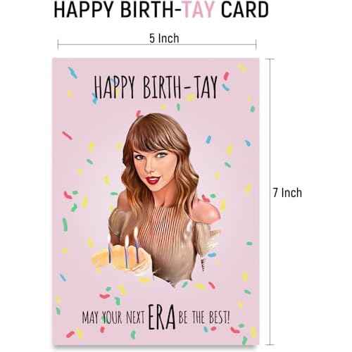 Funny Birthday Card Styles- Singer Era Birthtay Foldable Style - Happy Birthtay Sweet Birthday Gifts for Women Girls Her Him Men for Fans - 5x7 Birthday Card with Envelop