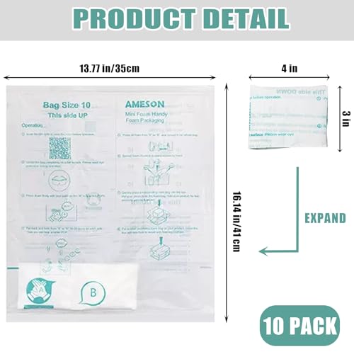 10 PCS 14"x16" Expanding Packing Foam for Shipping PC/Electronic