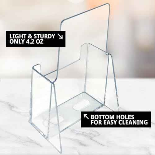 Azar Displays - 252012-50pk Clear Acrylic Trifold Literature Brochure Holder For Counter | Perfect For Pamphlets | Brochures | Menus | Promotions | Literature | Made In USA |