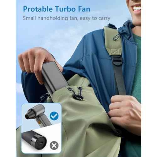 Compressed Air Duster, Super Power Metal Body Electric Air Duster Rechargeable Brushless Motor Durable Blower Stepless Speed Adjustable Dust Blower for Computer Outdoor House Car