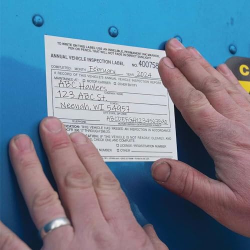 J. J. Keller 10-Pack Annual Inspection Forms with Labels – DOT Compliant