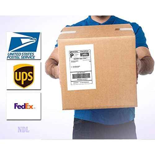 NextDayLabels - 250 Sheets Click Ship Integrated Labels with Tear Off Receipt, Designed for Printing Online Labels. 8-1/2" x 11" Sheet with one Label 6.8125" x 4.75", Use for USPS, Ebay, Paypal, ETC.