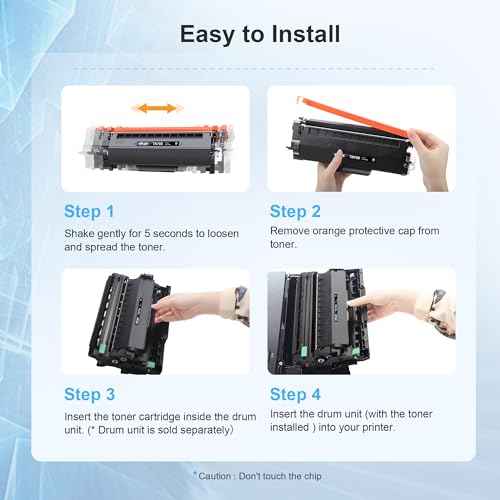 TN760 Toner for Brother Printer Replacement for Brother TN760 TN-760 TN730 TN-730 to use with DCP-L2550DW MFC-L2710DW MFC-L2750DW HL-L2350DW HL-L2370DW HL-L2395DW HL-L2390DW Printer (4 Black)