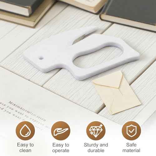 5PC Letter Opener Envelope Slitter, 2026 New Letter Openers Plastic with Blade Envelope Opener Mail Opener for Envelope,Package,Paper Cut,Safe Letter Opener (Black)