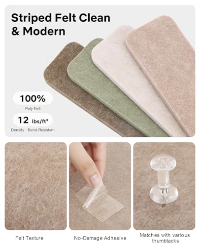 Linen Dusk Small Cork Bulletin Board Tiles for Wall Decor & Office Organization