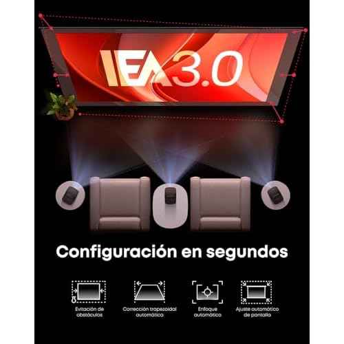 NEBULA Mars 3 Air GTV Projector - Netflix Officially Licensed, 400 ANSI-Lumen Brightness, Native 1080P, Dolby Digital Sound,150-Inch Picture, Built-In Battery for 2.5 Hours of Playtime Anywhere.