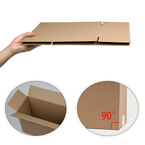 12x8x5 Inch Brown Corrugated Shipping Boxes - 25 Pack, Small Business Packaging