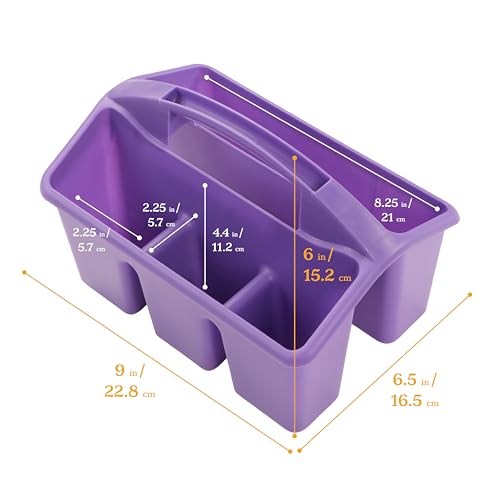 ECR4Kids 4-Compartment Small Caddy, Storage Organizer, Primary, 6-Pack