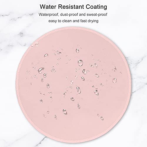 Pink Round Mouse Pad R1-Pink 8.7 inch Anti-Slip Waterproof Office & Gaming