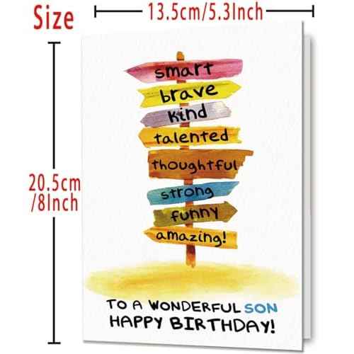 Birthday Card for Son | Funny Birthdays Cards Gifts for Adult Sons from Mom Dad Parents| Happy Birthday to A Wonderful Sons