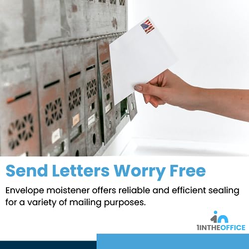 4-Pack Envelope Moistener with Adhesive Squeeze Bottles 2 oz - Office Mailing Supplies