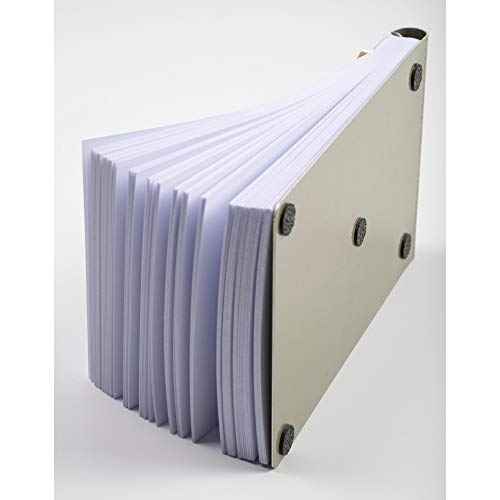 Exacompta - Ref 12113E - FAF Desk Pad No.3-185 x 115mm in Size, Refillable with Recharge Pads, Stable When Writing, Non-Slip Feet - Plain Paper, FSC-Certified, White