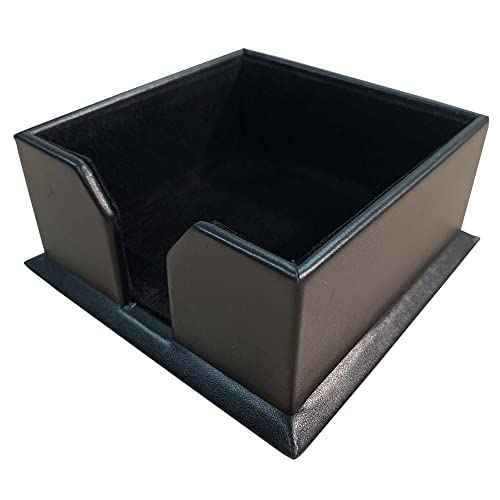 Dacasso A1075 Black 3" x 3" Leather Note Holder