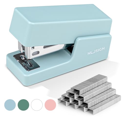 Mini Stapler with 830 Staples, Small Cute Desk Staplers, 25 Sheet Capacity, Blue