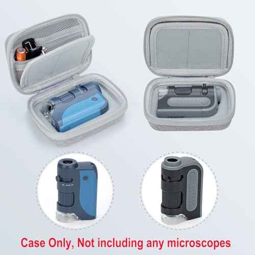 Microscope Case for Carson MicroBrite Plus 60x-120x LED Lighted Pocket Microscope (MM-300 and MM-350) and for BEBANG LAKWAR 60x-120x Pocket Microscope(Case Only)
