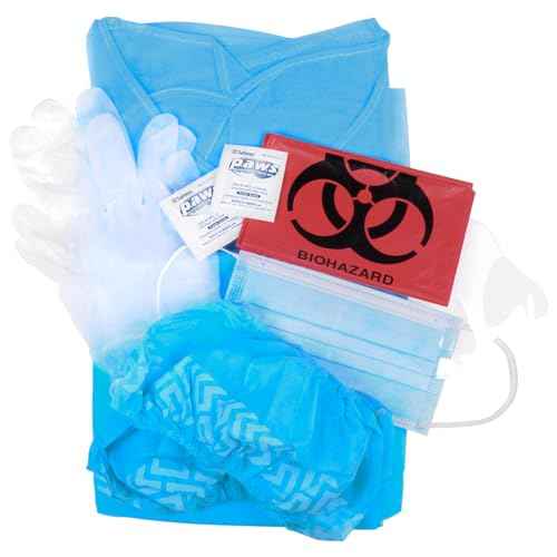 MFASCO First Aid Personal Protection Equipment Kit with BBP Bag, Emergency Bloodborne Pathogen Clean Up Kit, Including Blood Spill Kits, Complete Disposable PPE Set, Ideal for First Responders