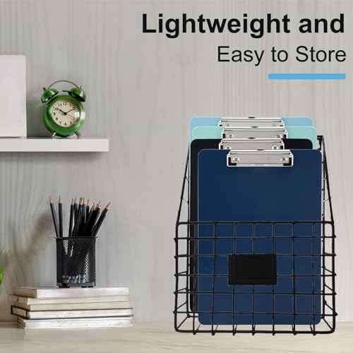 16 Pack Plastic Clipboards with Low Profile Clip, Hanging Clipboards Bulk, Clip Boards 8.5x11 Holds 100 Sheets, A4 Letter Size Clipboard for Teacher, Students, Kids, School & Office