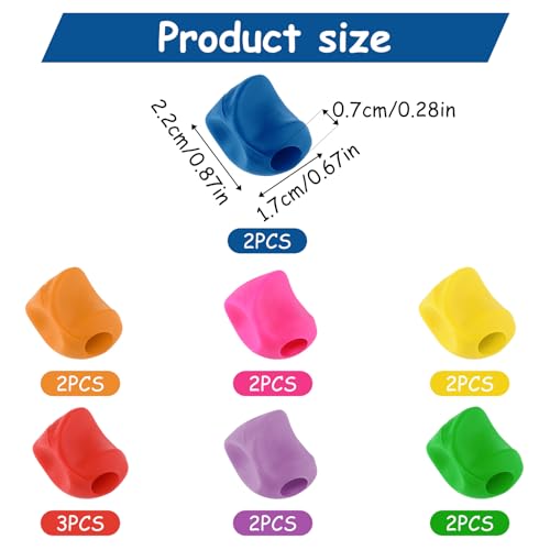 Kids Pencil Grippers 15 Pack - Handwriting Posture Training & Writing Aids