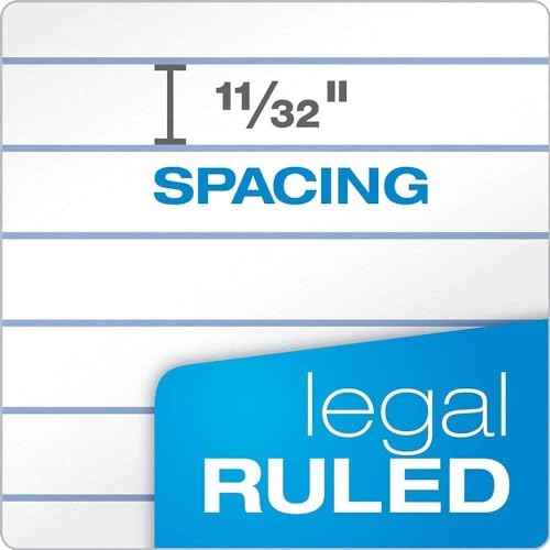 Tops The Legal Pads 8.5 X 11 Pack of 24 White Wide Ruled Notepads - 50 Sheets Per Pad - Made in the USA