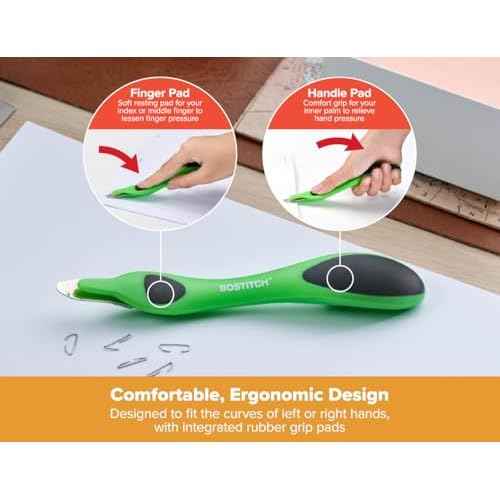 Bostitch Professional Magnetic Easy Staple Remover Tool - 3 Pack Neon Colored Staple Puller Stick for Office Home & School.