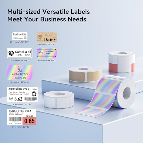 NIIMBOT M2/M3 Thermal Transfer Labels 40mm×20mm Laser Silver Pack