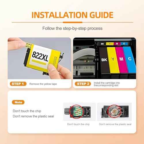 822XL Remanufactured Replacement for Epson 822XL Ink Cartridges Combo Pack T822 822 822XL Printer Ink for Workforce Pro WF-3820 WF-3823 WF-4820 WF-4830 WF-4833 WF-4834 Printer (5 Pack)