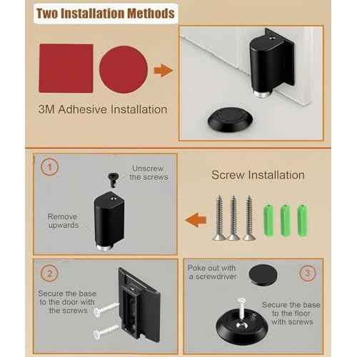 2 Packs Magnetic Door Stopper, Door Wedge Stopper No Drill Invisible Doorstops for Inside Door, Heavy Duty Invisible Door Stop, Magnetic Doors Catch Holder to Keep Doors Open(Black)