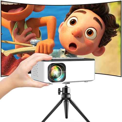 Mini Projector Portable Projector Full HD 1080P Supported, Home Theater Projector Compatible with TV Stick, Phone, Games, HDMI, AV