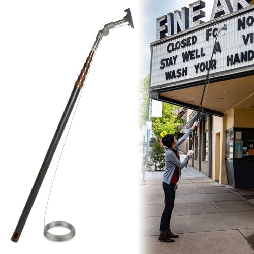 Adjustable Telescopic Sign Letter Change Arm Pole - Outdoor Safety Support