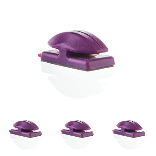 Thread Cutterz Patented Stainless Steel Flat Mountable Quick Thread, Yarn & Embroidery Floss Cutter - Purple (Pack of 4)