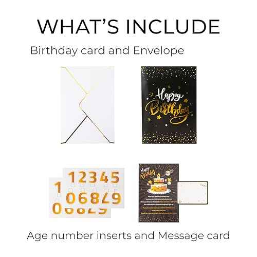 Ribbli Birthday Cards, Firework Pop Up Card with Light and Music, Musical Birthday Card for Men Women, 8.2 x 5.7 Inches with Envelope
