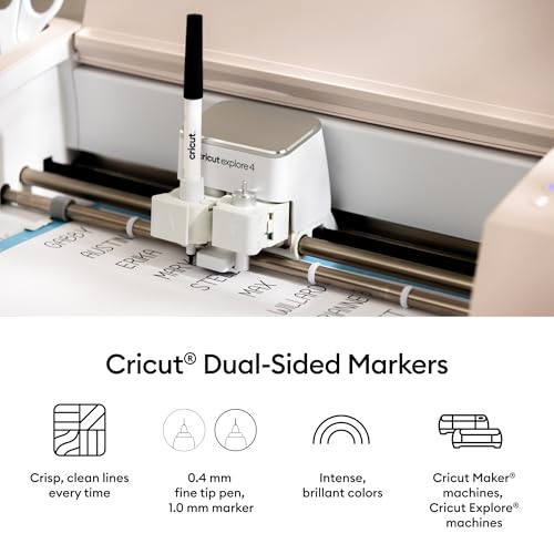 Cricut¢ç Dual-Sided Markers, Ultimate Marker Set (22 ct) - 1.0mm Marker Tip + 0.4mm Fine Point Pen Tip - For use with Maker, Explore, & Venture Machines