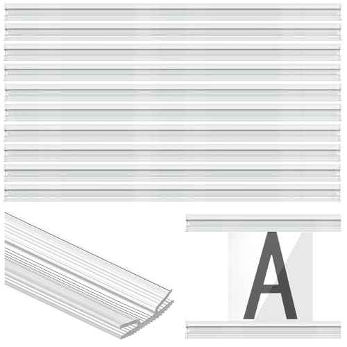 Pangda 10 Pcs 60 Inch Letter Tracks for Plastic Sign Plastic Marquee Letter Board Track for 5,7 and 9 Inch Panels(Clear,1 x 60 Inches)