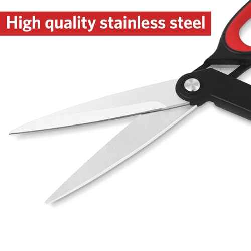 True Left Handed Sewing Scissors, Heavy Duty Multi-Purpose Tailor Scissors, Stainless Steel Blades and Comfort Handle, Suit for Fabric, 9 inch